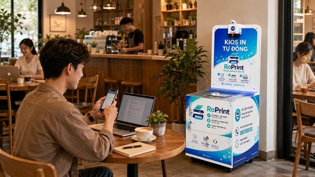 tiện ích cho quán cafe với RoPrint